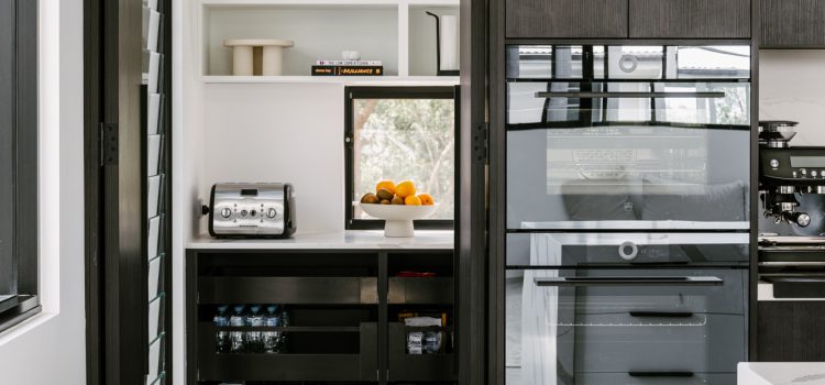 Kitchen with view of butlers pantry